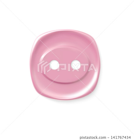 Glossy pink sewing button vector element Glossy pink sewing button vector element 141767434