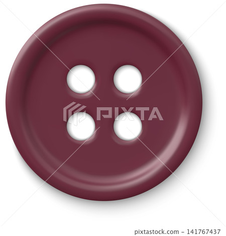 Glossy burgundy sewing button isolated vector element Glossy burgundy sewing button isolated vector element 141767437
