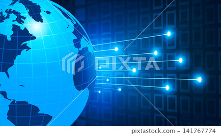 World in Fiber optics abstract  background 141767774