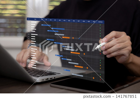 Gantt Chart Project Scheduling and Progress Tracking Dashboard Gantt Chart Project Scheduling and Progress Tracking Dashboard 141767851