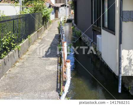 Alleys in Yazu Town where waterways run Alleys in Yazu Town where waterways run 141768231