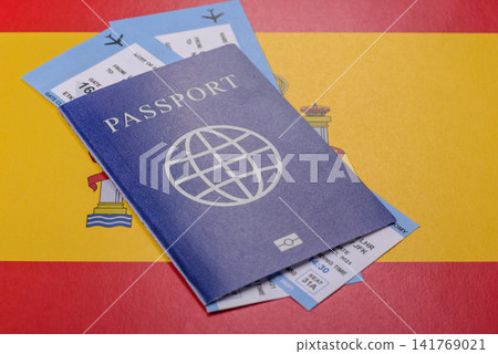 Spain, Spanish passport for travel, immigration, education, and business. Spanish passport 141769021
