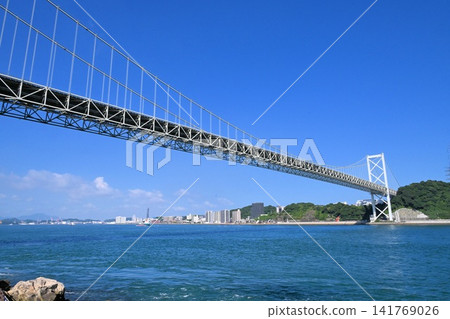 從福岡縣一側看到的關門橋景色 從福岡縣一側看到的關門橋景色 141769026