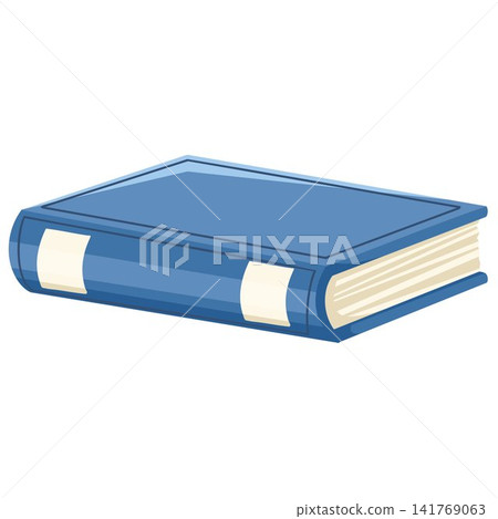 Book cartoon hand drawn vector illustration with blue hardcover and classic textbook design. Educational icon perfect for school branding, classroom posters and study decor Book cartoon hand drawn vector illustration with blue hardcover and classic textbook design. Educational icon perfect for school branding, classroom posters and study decor 141769063
