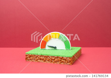 Land plot and value indicator in a poor red zone. Low price, poor location and soil quality, not suitable for construction. Loss of value. Land plot and value indicator in a poor red zone. Low price, poor location and soil quality, not suitable for construction. Loss of value. 141769134