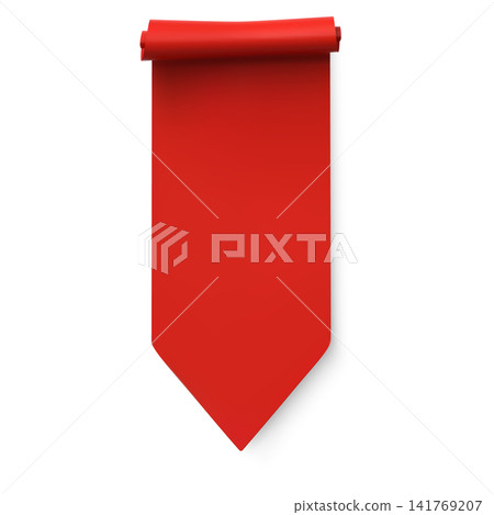 Red hanging ribbon scroll vector element Red hanging ribbon scroll vector element 141769207