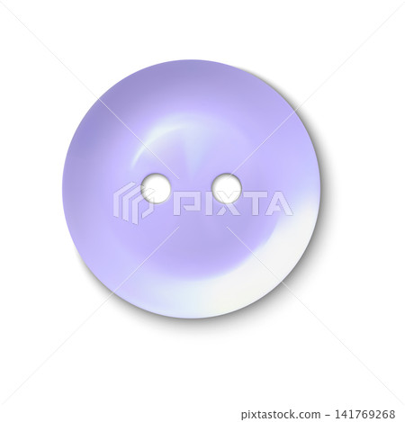 Glossy purple sewing button 3D vector element Glossy purple sewing button 3D vector element 141769268