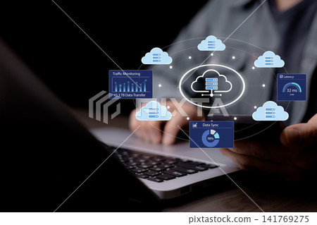 Cloud Computing Network, Data Sync and Server Monitoring Cloud Computing Network, Data Sync and Server Monitoring 141769275