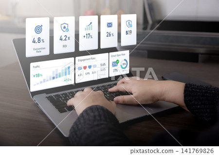 Digital Marketing Analytics, Conversion Rate and ROI Dashboard Digital Marketing Analytics, Conversion Rate and ROI Dashboard 141769826