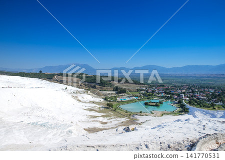 Pamukkale, natural site in Denizli Province in southwestern Turkey Pamukkale, natural site in Denizli Province in southwestern Turkey 141770531