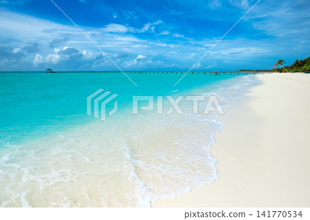 beach and tropical sea. beach landscape beach and tropical sea. beach landscape 141770534