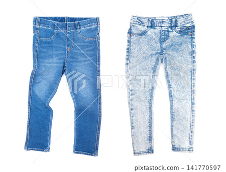 Blue Jeans Isolated on White Blue Jeans Isolated on White 141770597