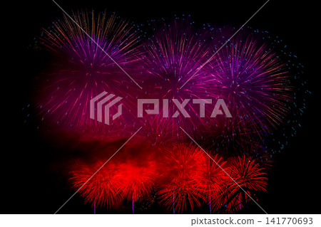 Nagaoka Festival Fireworks Display, Shinano River, Nagaoka City, Niigata Prefecture 141770693