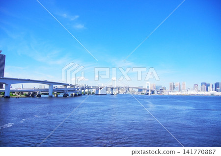 從富士見橋上看到的彩虹橋和景色 141770887