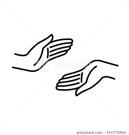 Illustrations of upper and lower palms Illustrations of upper and lower palms 141770940
