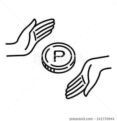 An illustration showing a coin with points held between the palms of two hands. An illustration showing a coin with points held between the palms of two hands. 141770944