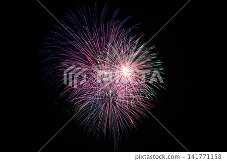 Fireworks blooming in the night sky Fireworks blooming in the night sky 141771158