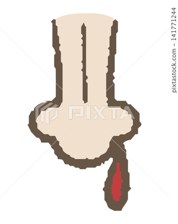 Illustration of a nose and a nosebleed Illustration of a nose and a nosebleed 141771244