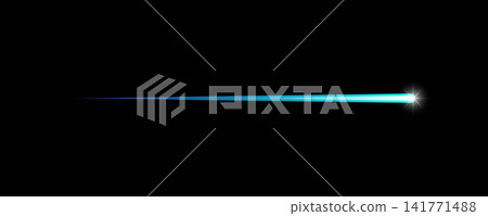 abstract cyan laser light beam with bright glow on black background abstract cyan laser light beam with bright glow on black background 141771488