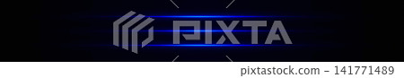 abstract blue neon horizontal light streaks on black background with futuristic glow abstract blue neon horizontal light streaks on black background with futuristic glow 141771489
