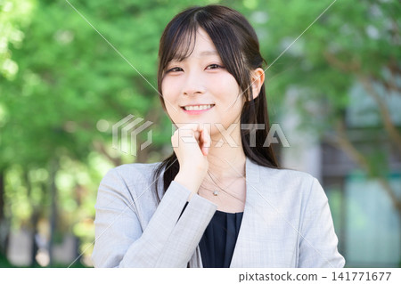 Japanese woman worried Japanese woman worried 141771677