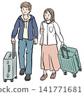 Young couple going on a trip Young couple going on a trip 141771681