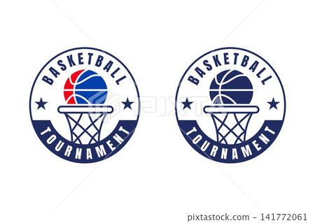 Modern Basketball Hoop Tournament Circle Badge Logo with Sports Emblem Vector Design Modern Basketball Hoop Tournament Circle Badge Logo with Sports Emblem Vector Design 141772061