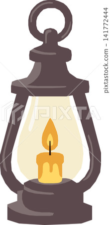 Cute Vintage Lantern Illustration, Glowing Candle Oil Lamp, Minimalist Spooky Halloween Light Element Isolated for Autumn Holiday Design Cute Vintage Lantern Illustration, Glowing Candle Oil Lamp, Minimalist Spooky Halloween Light Element Isolated for Autumn Holiday Design 141772444