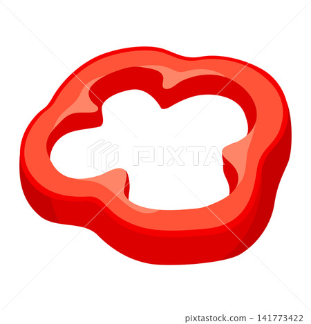 Slice of red pepper. Fresh vegetables for salad. Slice of red pepper. Fresh vegetables for salad. 141773422