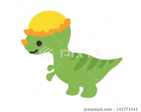 Cute Pachycephalosaurus illustration material Cute Pachycephalosaurus illustration material 141773543