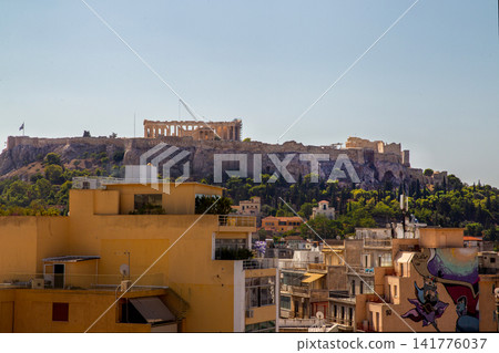 Acropolis of Athens 5th century temple on the hill Acropolis of Athens 5th century temple on the hill 141776037