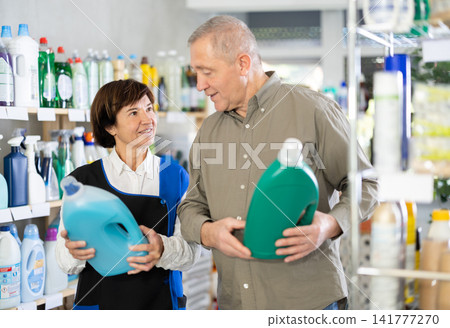 seller talks about household chemicals seller talks about household chemicals 141777270