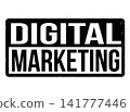 Digital marketing vintage grunge rubber stamp print label element 141777446