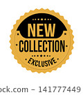 New Collection golden badge label emblem 141777449