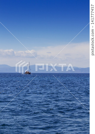 Saronic Gulf and the Coastline of Greece Seen From Aegina Island Saronic Gulf and the Coastline of Greece Seen From Aegina Island 141777457