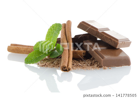 Closeup detail of chocolate parts Closeup detail of chocolate parts 141778505