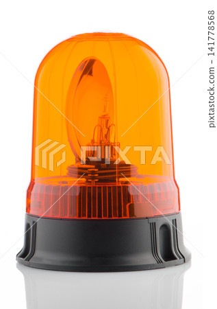 Orange rotating beacon Orange rotating beacon 141778568
