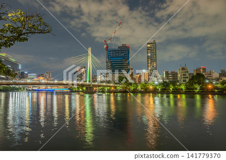大阪水城夜景 川崎大橋 大阪市 141779370