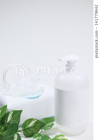 Vertical composition image of hygiene products Vertical composition image of hygiene products 141779642