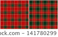 red and green tartan seamless pattern vector pattern background design for fabric textile wrapping paper wallpaper tablecloth kitchen decor apparel print-on-demand products digital background 141780299
