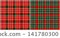 red and green tartan seamless pattern vector pattern background design for fabric textile wrapping paper wallpaper tablecloth kitchen decor apparel print-on-demand products digital background 141780300