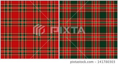 red and green tartan seamless pattern vector pattern background design for fabric textile wrapping paper wallpaper tablecloth decor apparel print-on-demand products digital background 141780303