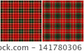 green and red tartan seamless pattern vector pattern background design for fabric textile wrapping paper wallpaper tablecloth decor print on demand product digital background 141780306