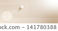 Widescreen nude gradient background with warm beige, cream and pearl tones. Abstract 3D sphere, boho accents and arch elements create elegant horizontal vector designs for banners and social media. 141780388