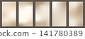 Set of vertical nude gradient backgrounds in 9x16 format with warm beige, cream and pearl tones. Soft abstract vector textures for social media stories, banners and modern aesthetic design. 141780389