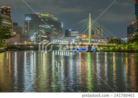 大阪水城夜景 川崎大橋 大阪市 大阪水城夜景 川崎大橋 大阪市 141780401