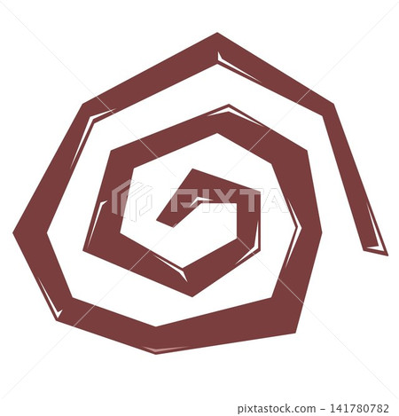 Spiral Maze Path Illustration with Abstract Geometric Design Spiral Maze Path Illustration with Abstract Geometric Design 141780782