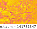 Beautiful plumeria silhouette, tropical background illustration 141781347