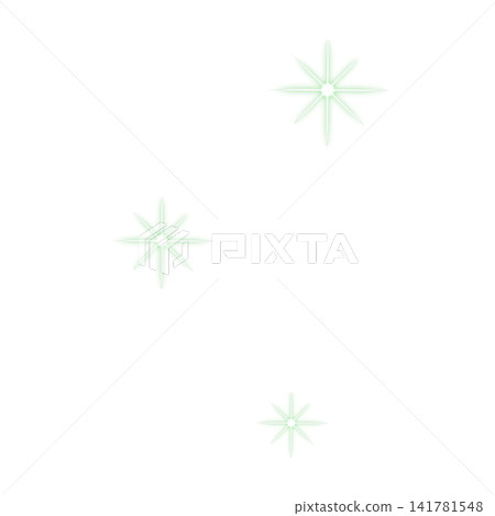 一幅描繪淺綠色閃爍光芒的簡單插圖。 141781548