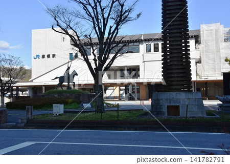 Streetscape in front of the west exit of JR Hikone Station, Shiga Prefecture Streetscape in front of the west exit of JR Hikone Station, Shiga Prefecture 141782791